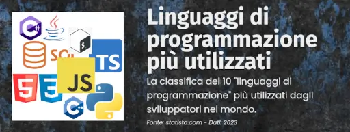 I linguaggi di programmazione più utilizzati dagli sviluppatori nel mondo