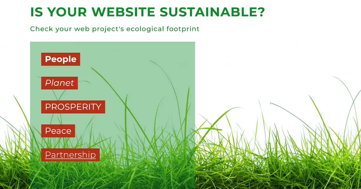 Sustainable Web: an eco-frinedly site for thinking about the Environment